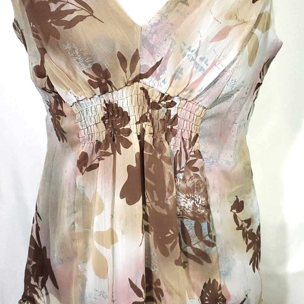 TAILOR Floral Tank Top Tailored Lace Accent size M - Picture 4 of 10